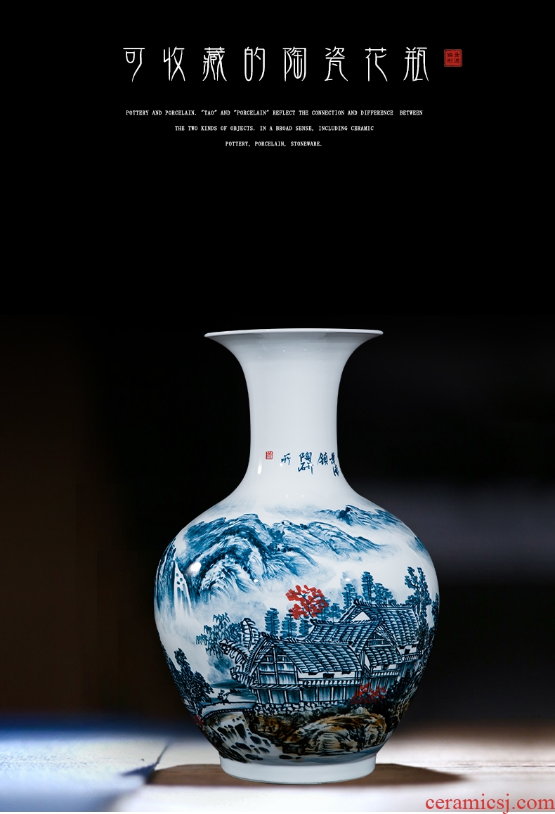 Jingdezhen ceramics colored enamel of large vases, flower implement flower arrangement sitting room adornment ceramics furnishing articles - 570775999681