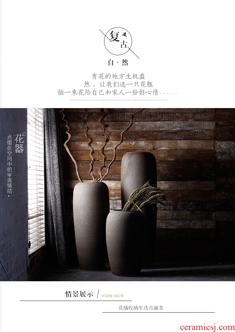 Jingdezhen ceramic floor big vase Chinese style Chinese red flower arranging furnishing articles sitting room courtyard exhibition hall, the opened decoration - 559465652647