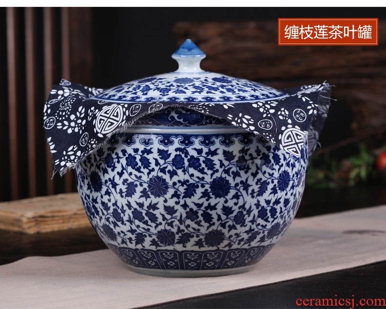 Jingdezhen ceramic tea packaging gift box bulk up tea caddy fixings puer tea pot common seal