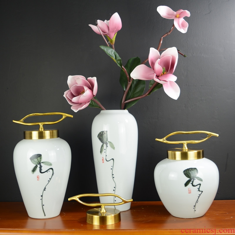 Jingdezhen ceramics new Chinese vase furnishing articles dried flower arranging flowers sitting room home TV ark, soft adornment is placed