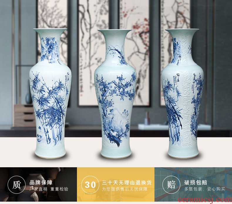 Chinese blue and white porcelain of jingdezhen ceramics sitting room of large hotel opening large vases, decorative gifts furnishing articles - 567047571881