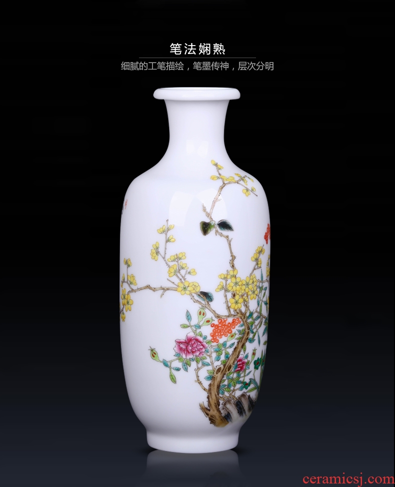 Jingdezhen ceramic hand - made vases, flower arranging decorations furnishing articles of new Chinese style living room porch craft porcelain decoration