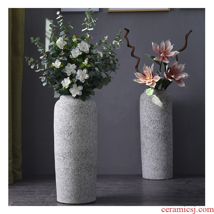 Contracted and I big blue European - style ceramic vase furnishing articles flower arrangement sitting room ground POTS hotel home decoration - 563981437970