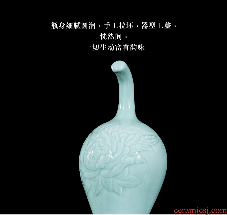 Jingdezhen ceramic celebrity master hand draw more than jiangshan jiao large vases, home decoration villa hotel furnishing articles - 570821517544