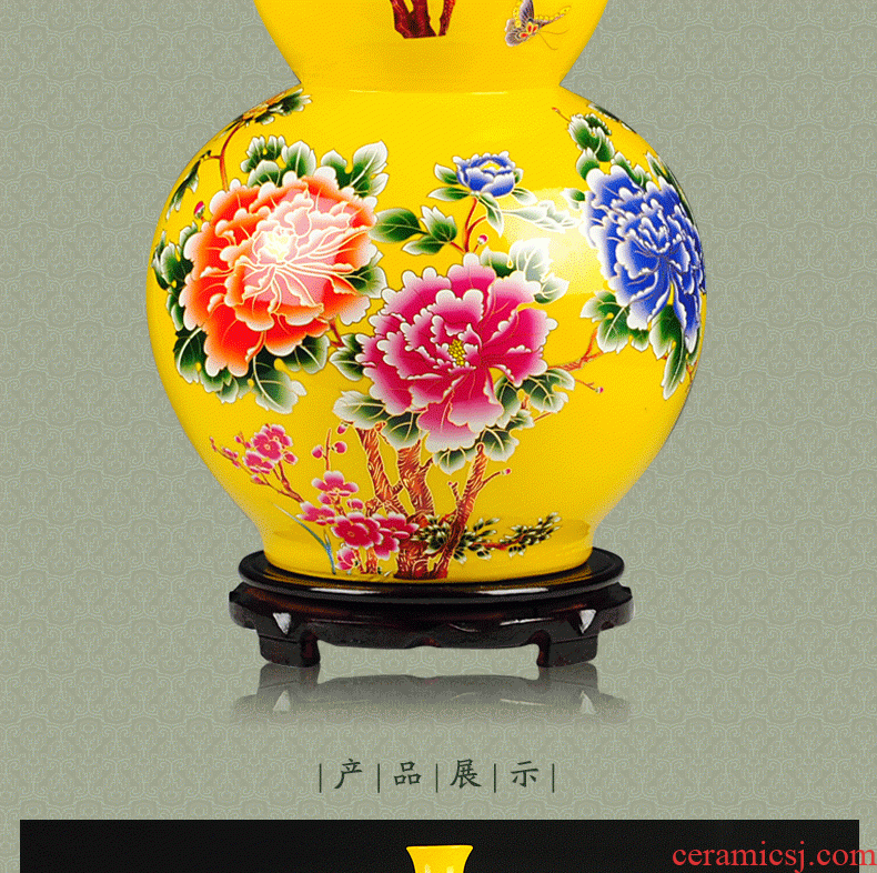 Jingdezhen ceramic landing big vases, new Chinese style hotel, villa decoration furnishing articles between example flower decoration in the sitting room - 45575380251