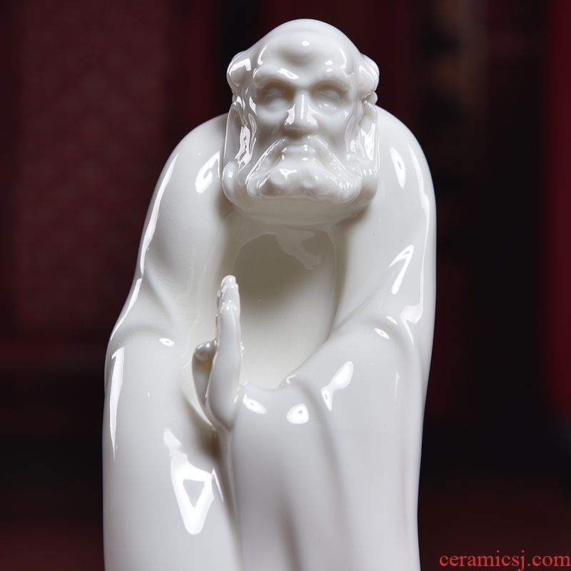 Oriental soil creative Chinese zen ceramic figures laozi furnishing articles household soft adornment ornament/dharma