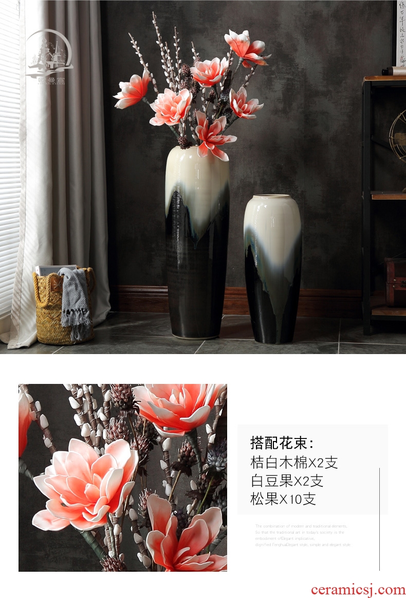 New Chinese style blue flower arranging art ceramic vases, I and contracted example that the sitting room porch decoration flower implement furnishing articles - 569111187733