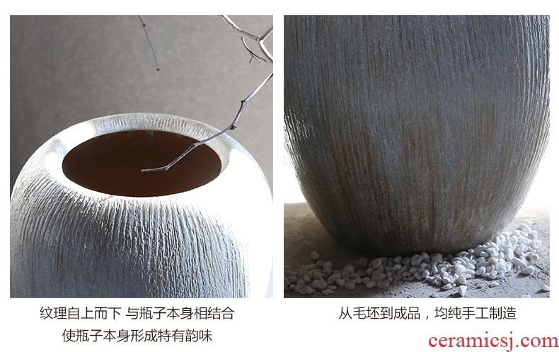 Modern new Chinese style of large vases, jingdezhen ceramics hand - made dried flowers, flower arrangement, the sitting room TV ark, furnishing articles - 560667489156
