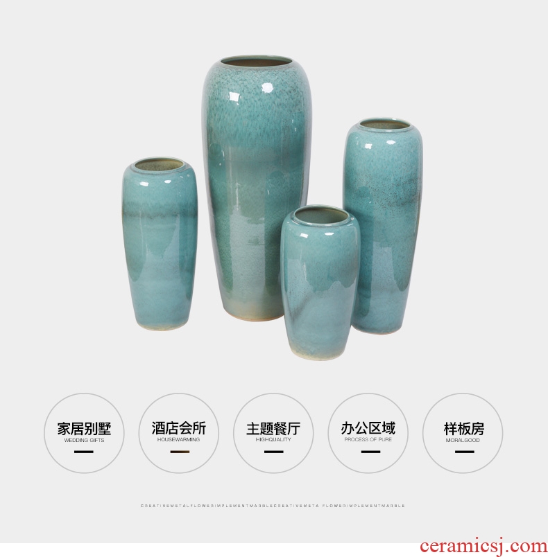Jingdezhen ceramics hand - made large blue and white porcelain vase by 1 m 2 patterns sitting room place a housewarming gift - 569487290063
