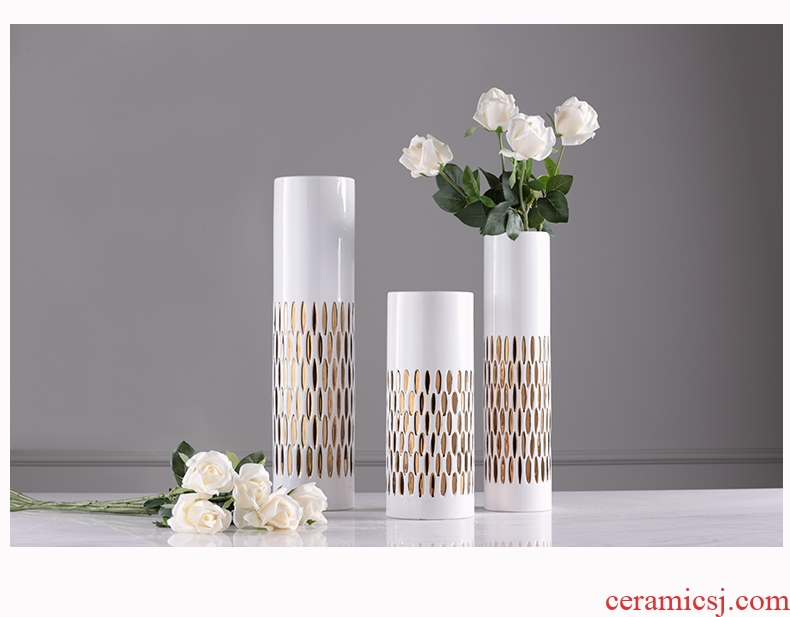 Murphy 's new Chinese large - sized ceramic vases, decorative furnishing articles creative retro sitting room simulation dry flower art flower arranging device - 558779021220
