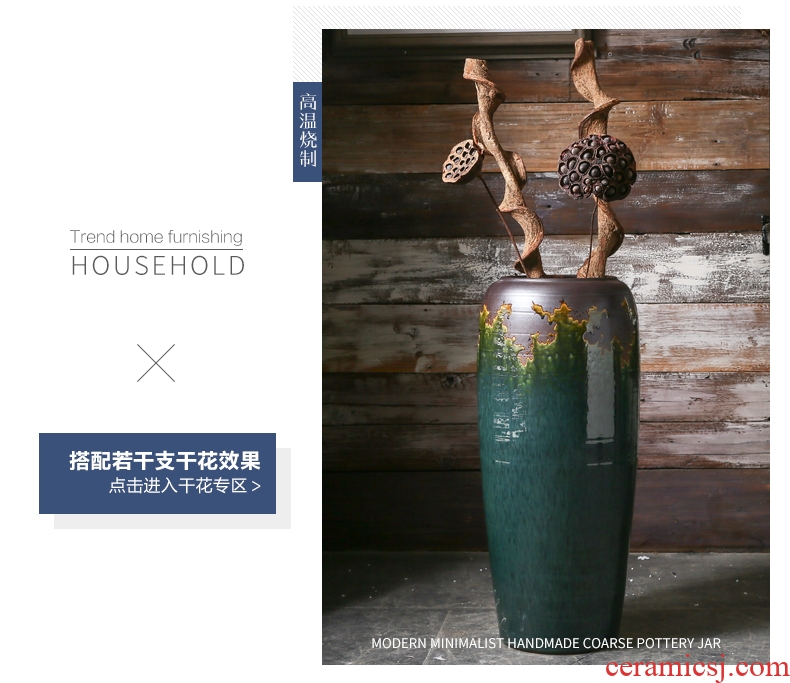 Ceramic vases, flower arrangement sitting room place contemporary and contracted to restore ancient ways the dried ou landing big flowerpot jingdezhen porcelain - 553102837219