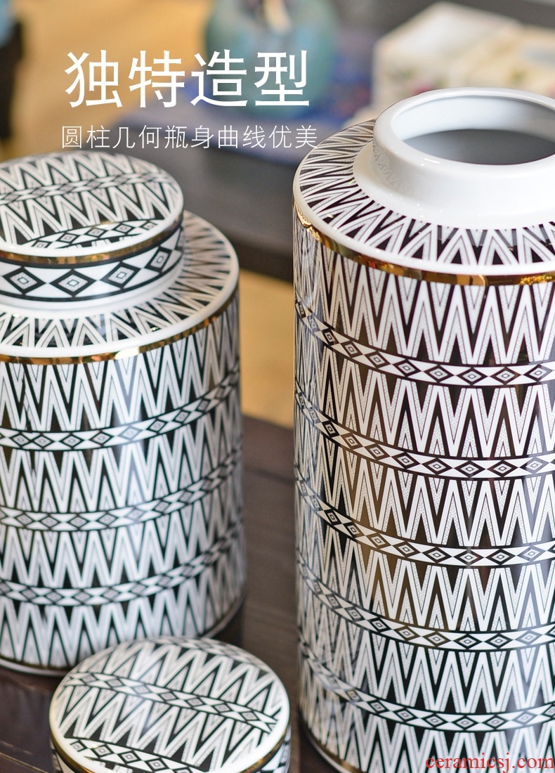 Manual jingdezhen ground vase home TV ark, high creative ceramic insert decorative vase porch place large - 571799520298
