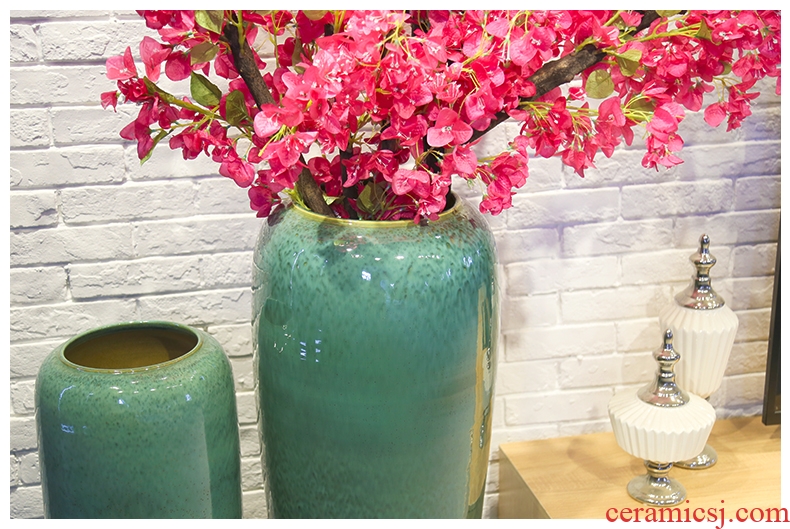 Blue and white dragon vase of jingdezhen ceramics imitation the qing kangxi I sitting room adornment handicraft furnishing articles - 556472488704