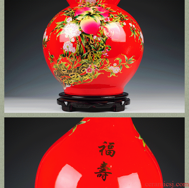 Jingdezhen ceramic big vase colored glaze flower arranging landing place villa living room flower implement contracted and I retro POTS - 45575380251