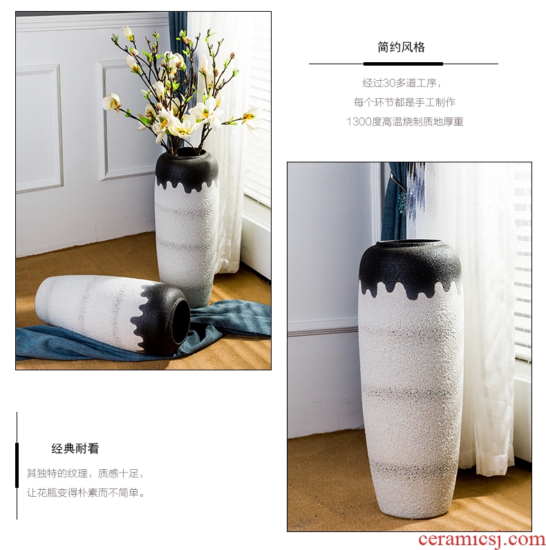 Jingdezhen ceramics of large vases, hand - made of blue and white porcelain hotel opening gifts sitting room adornment is placed - 563600274221