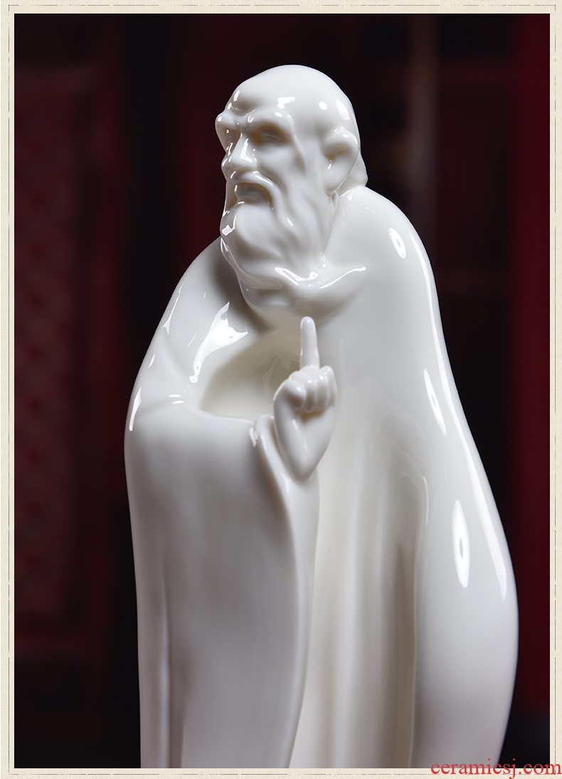 Oriental soil creative Chinese zen ceramic figures laozi furnishing articles household soft adornment ornament/dharma