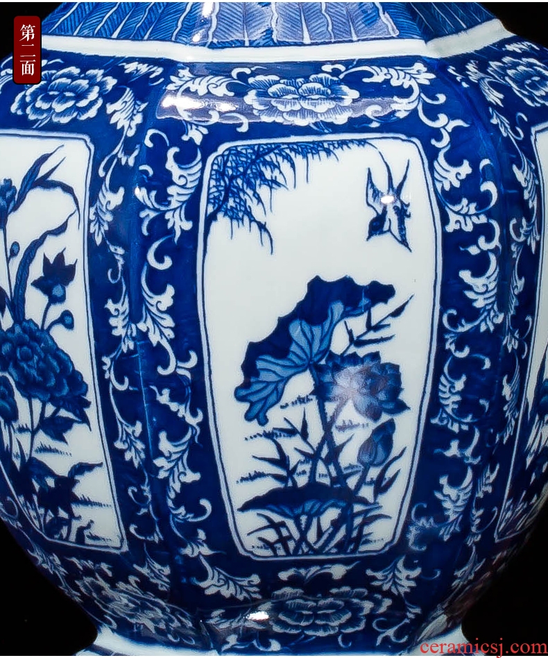 Ground vase large flower arrangement is I and contracted sitting room Nordic decorative furnishing articles hotel ceramics jingdezhen restoring ancient ways - 560563928697
