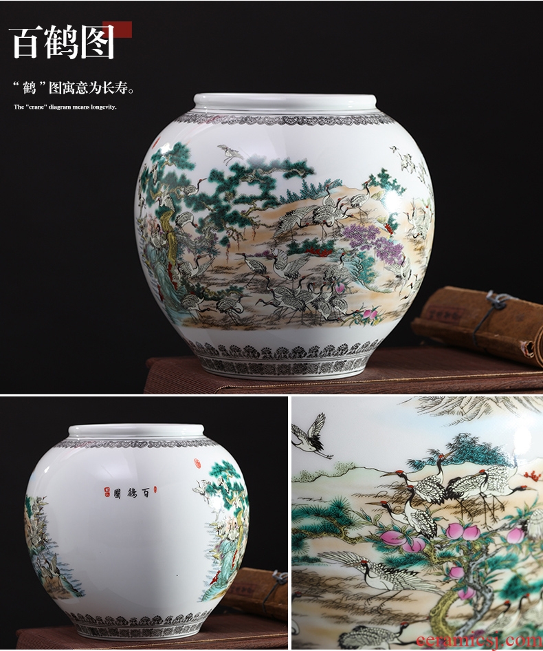 Jingdezhen ceramics of large vase furnishing articles large flower arranging the sitting room of Chinese style household adornment hand - made of porcelain - 38820584385