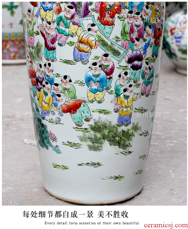 Jingdezhen ceramics hand - made bright future of large vases, sitting room adornment is placed hotel opening gifts - 538870287308