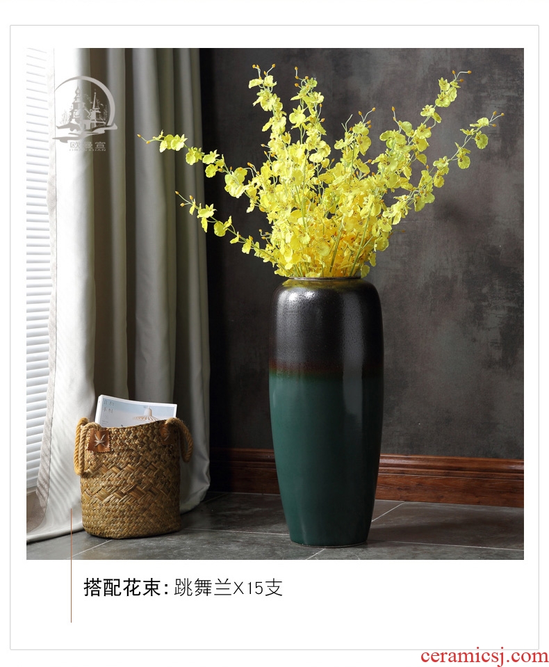 European modern lucky bamboo ceramic vases, large living room TV ark of dry flower arranging ground household adornment furnishing articles - 569021614082