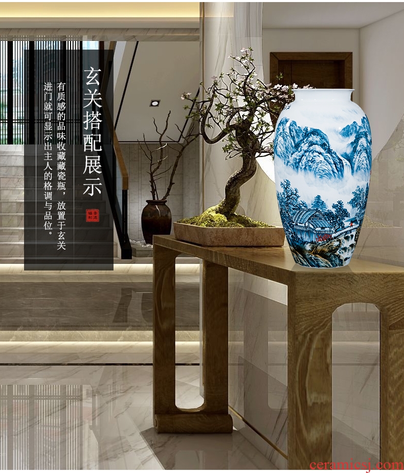 Jingdezhen ceramics large vases, new Chinese style household living room hotel flower arranging, adornment porch place - 570583433876