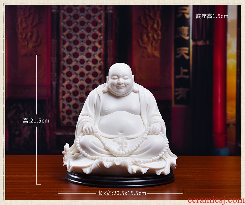 Oriental soil dehua white porcelain Lin Luyang master ceramic its art maitreya D01-504/sit down