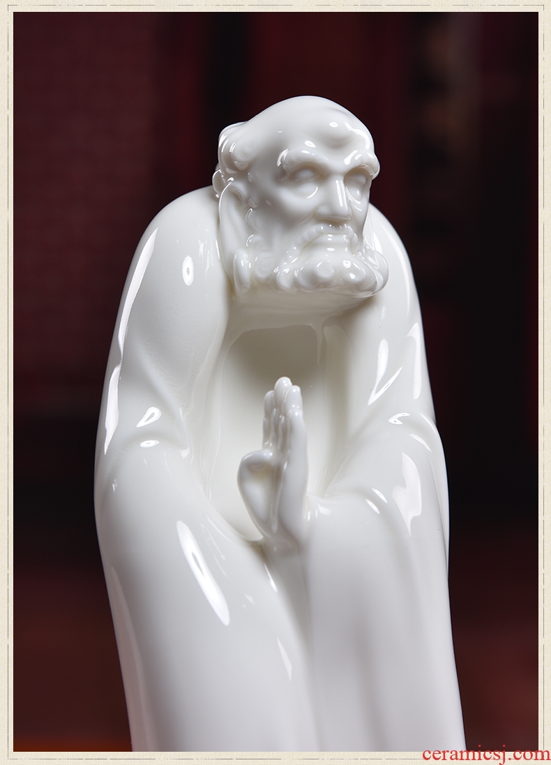 Oriental soil creative Chinese zen ceramic figures laozi furnishing articles household soft adornment ornament/dharma