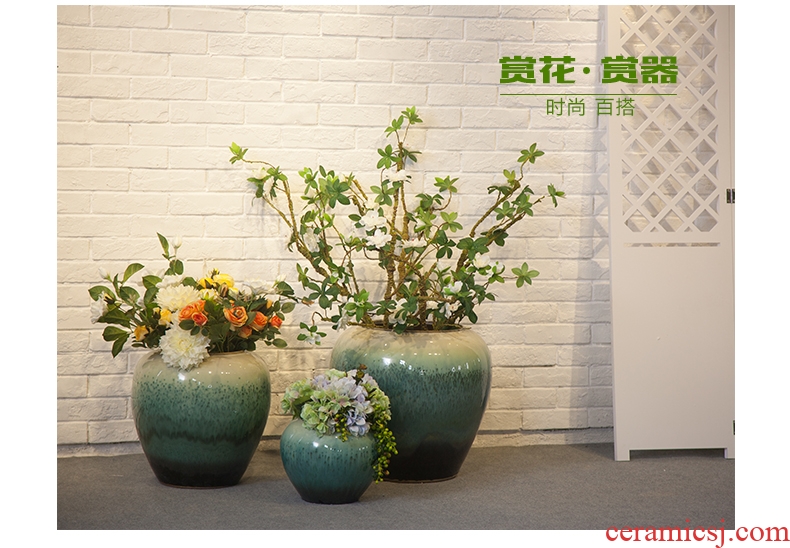 Jingdezhen ceramic garden hotel club restaurant of large vases, flower implement of new Chinese style flower big sitting room place - 552375207532