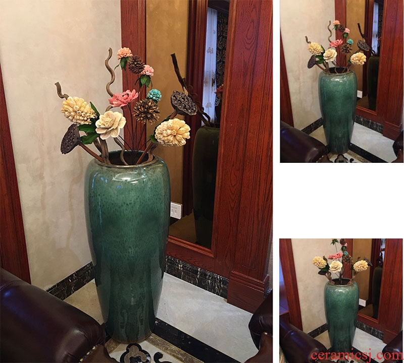 Jingdezhen ceramic vase of large hotel villa covers furnishing articles sitting room porch flower arranging the simulation tree decoration - 520763486334