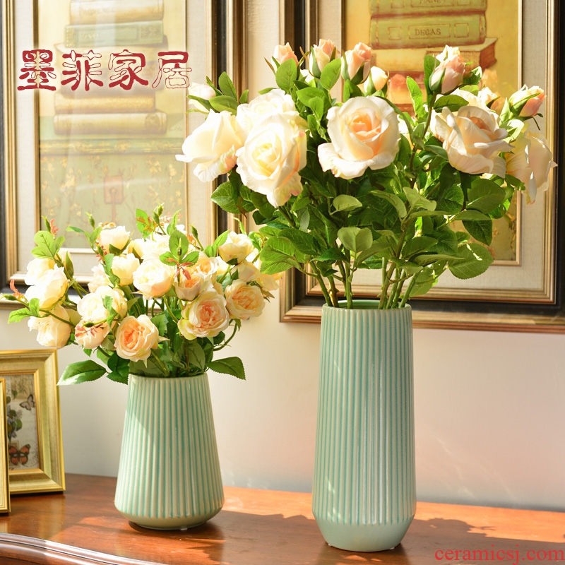 Murphy, contracted and I ceramic vase decoration place to live in the living room table simulation dry flower art flower arranging