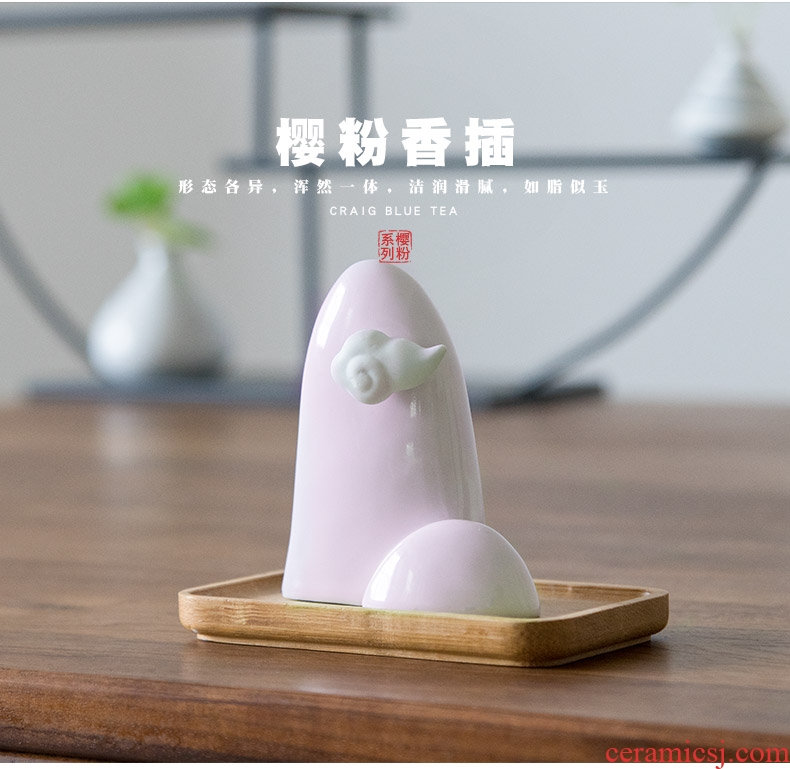 Mr Nan shan cherry powder incense inserted household incense seat line present indoor incense incense exchanger with the ceramics socket fittings of the tea taking