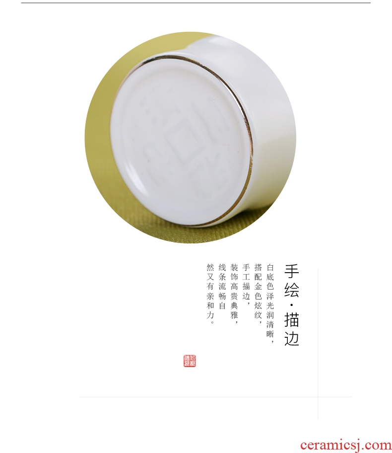 Old &, kung fu tea tea accessories ceramics tureen doesn contracted lid doesn hand - made line is white porcelain cover