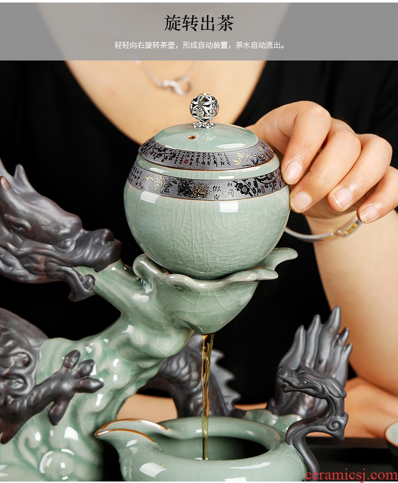 Ceramic creative half automatic kung fu tea sets tea tea ware lazy cup of simple home office