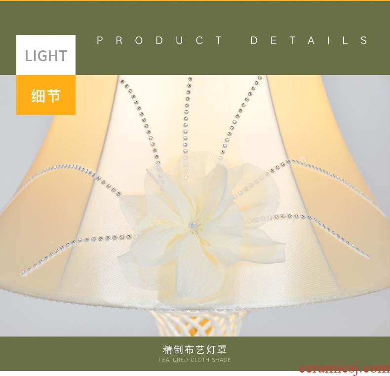 Ceramic lamp LED lamp of bedroom the head of a bed creative contracted sitting room decorate the study move T239 warm light lamp