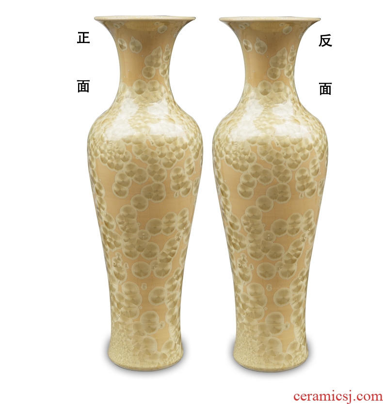 Jingdezhen ceramics crystalline glaze vase of large sitting room furniture hotel decoration decoration - 524222702565