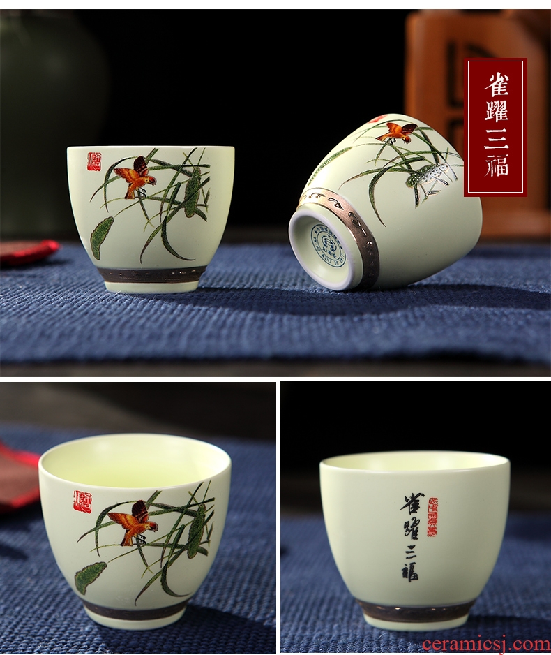 DH masters cup single cup of jingdezhen ceramic kung fu tea cups sample tea cup tea cups, small glass cup