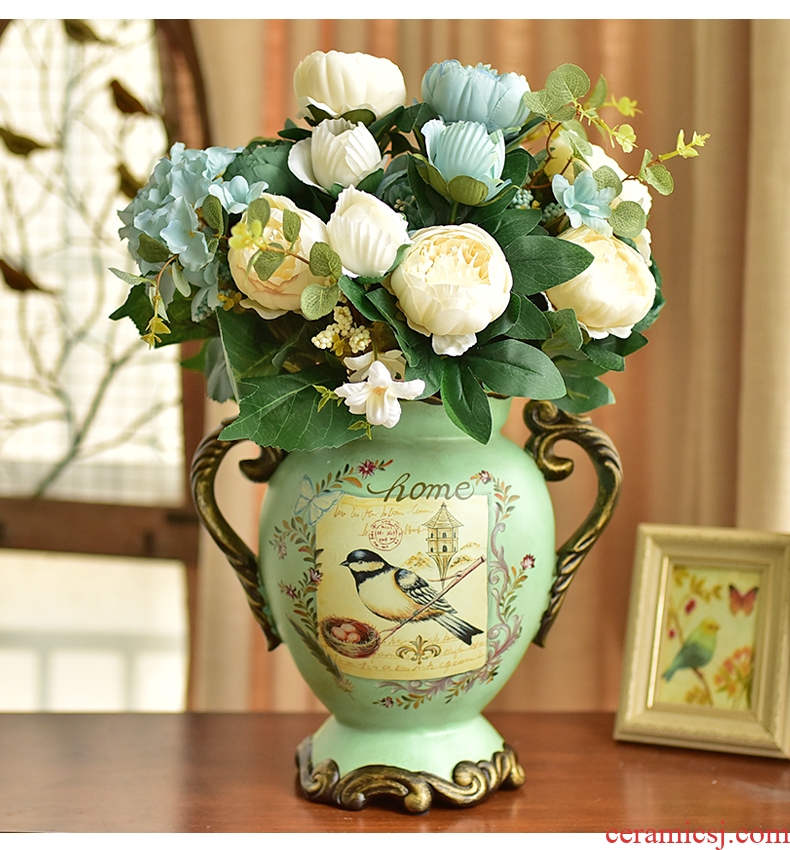 Murphy 's new classic ceramic big vase Chinese sitting room porch receive tank decoration dry flower arranging flowers, flower art furnishing articles - 555419390323