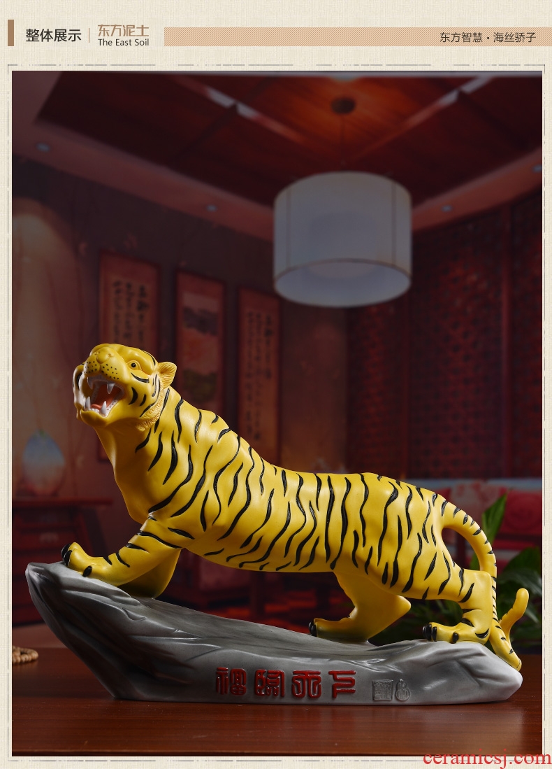 Oriental clay ceramic tiger furnishing articles sitting room decorate household act the role ofing is tasted the desktop/14 inches lam world. Perhaps a - 114