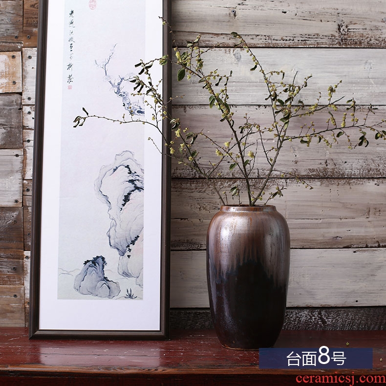 Jingdezhen ceramics of large vase large European colored enamel porcelain flower arrangement sitting room adornment is placed - 548464682194