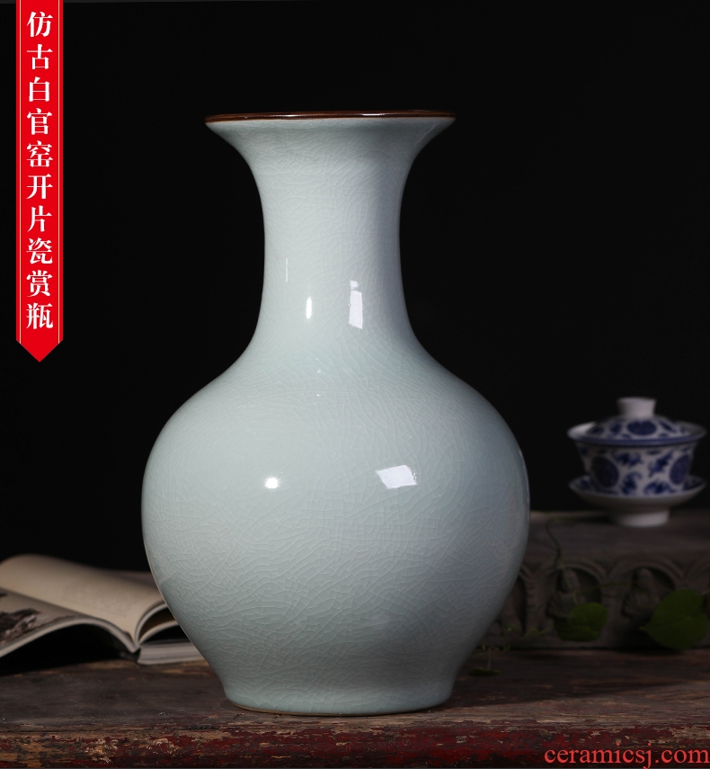 Scene, jingdezhen ceramic vase furnishing articles furnishing articles fashion hollow - out the vase household crafts [large] - 572270948549