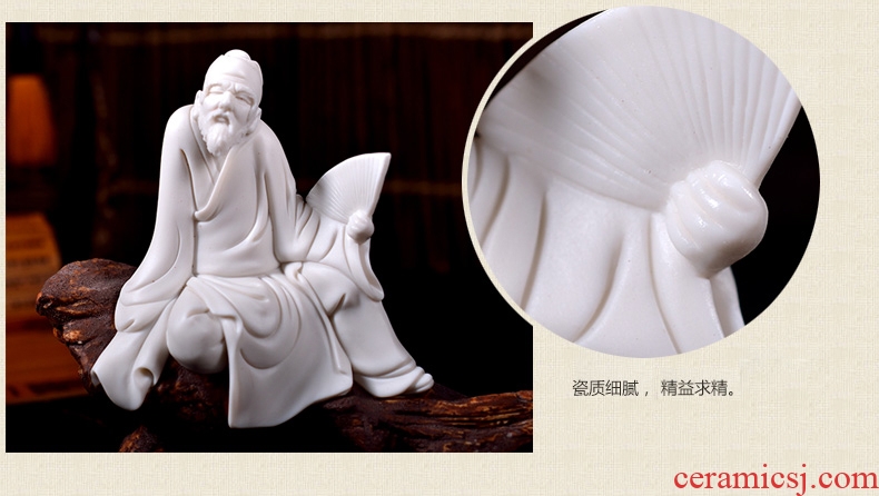 Oriental soil dehua ceramic its art of Chinese style household desktop furnishing articles/Lu Yusi tea white porcelain