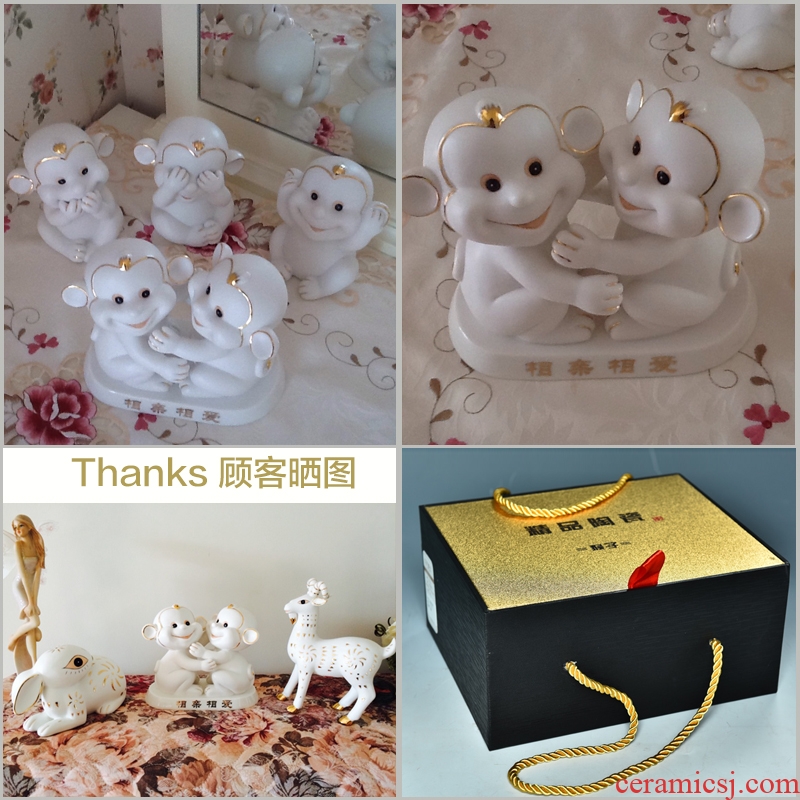 Oriental soil creative ceramic wedding gifts to the bride girlfriends wife JiLian desktop decoration furnishing articles, gifts