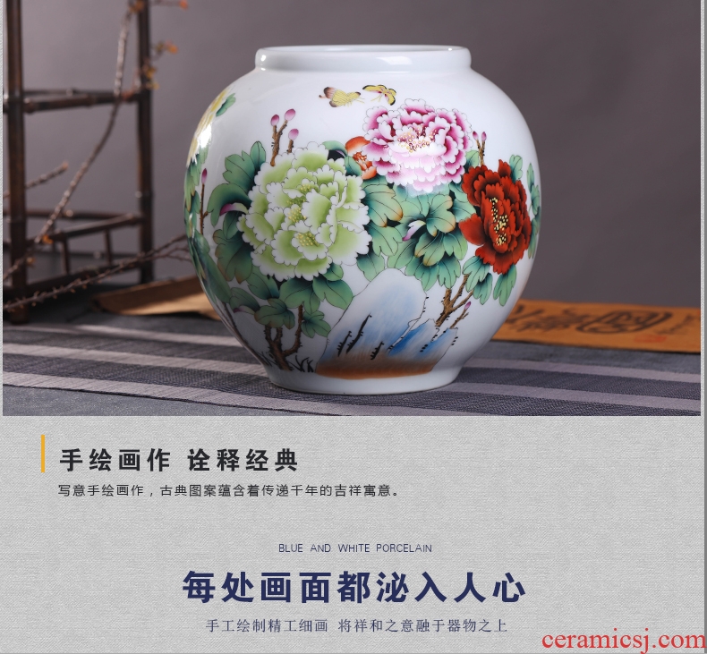 Jingdezhen ceramics high Chinese blue and white landscape painting craft vase of large sitting room adornment is placed - 564481704085