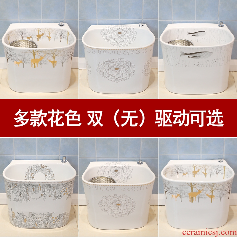 Million birds double drive home floor mop pool balcony ceramic mop pool rotary toilet cleaning bucket trough