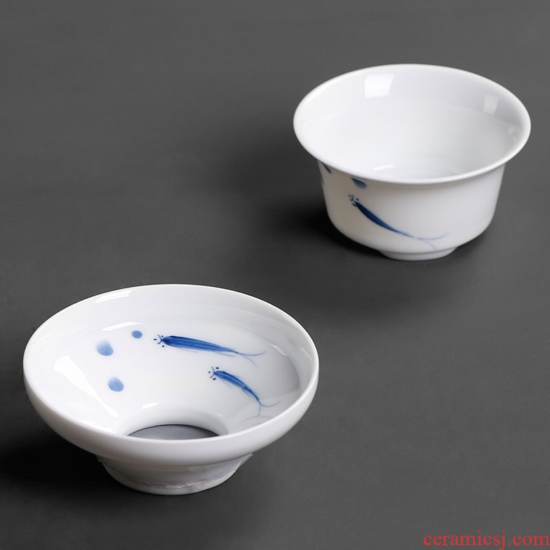 Royal elegant hand-painted) ceramic tea filters filter creative tea filter tea accessories celadon