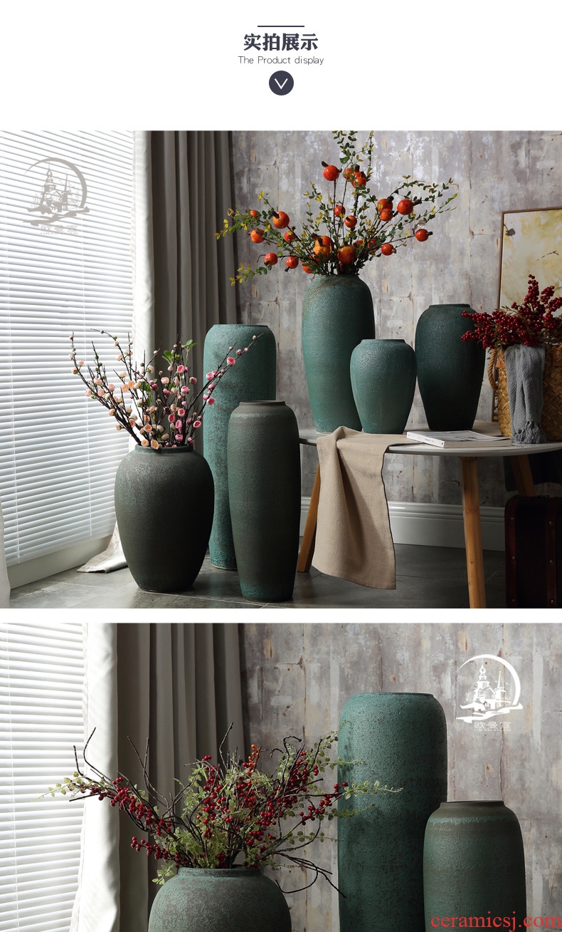 The sitting room of large vase continental contracted and I jingdezhen ceramics dried flowers, flower arrangement, household act The role ofing is tasted furnishing articles - 569227734277
