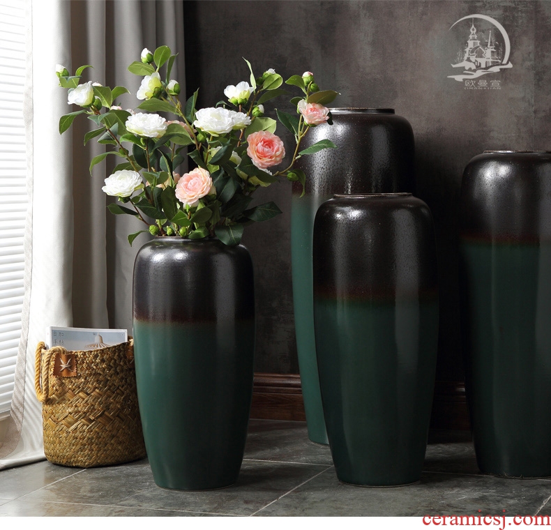 European modern lucky bamboo ceramic vases, large living room TV ark of dry flower arranging ground household adornment furnishing articles - 569021614082