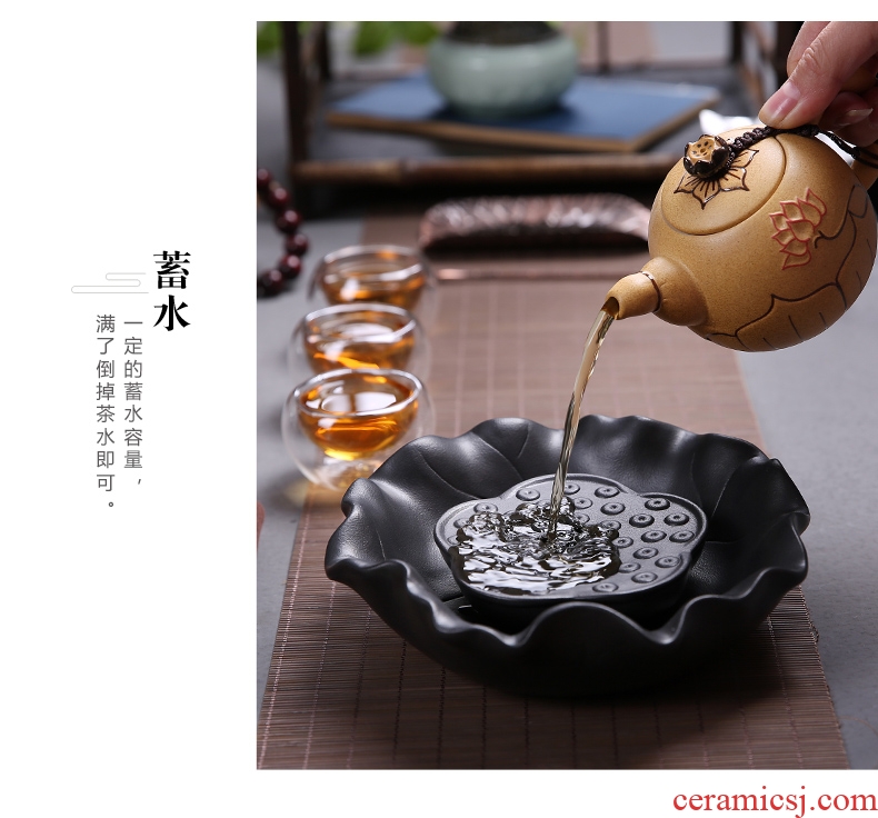 Passes on technique the thick earthen POTS on ceramic up dry mercifully machine it available pot pot pad bearing Japanese tea tea accessories
