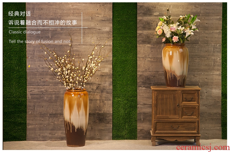 Jingdezhen ceramics blooming flowers large vases, flower arrangement sitting room hotel opening landing decoration as furnishing articles - 548191764253