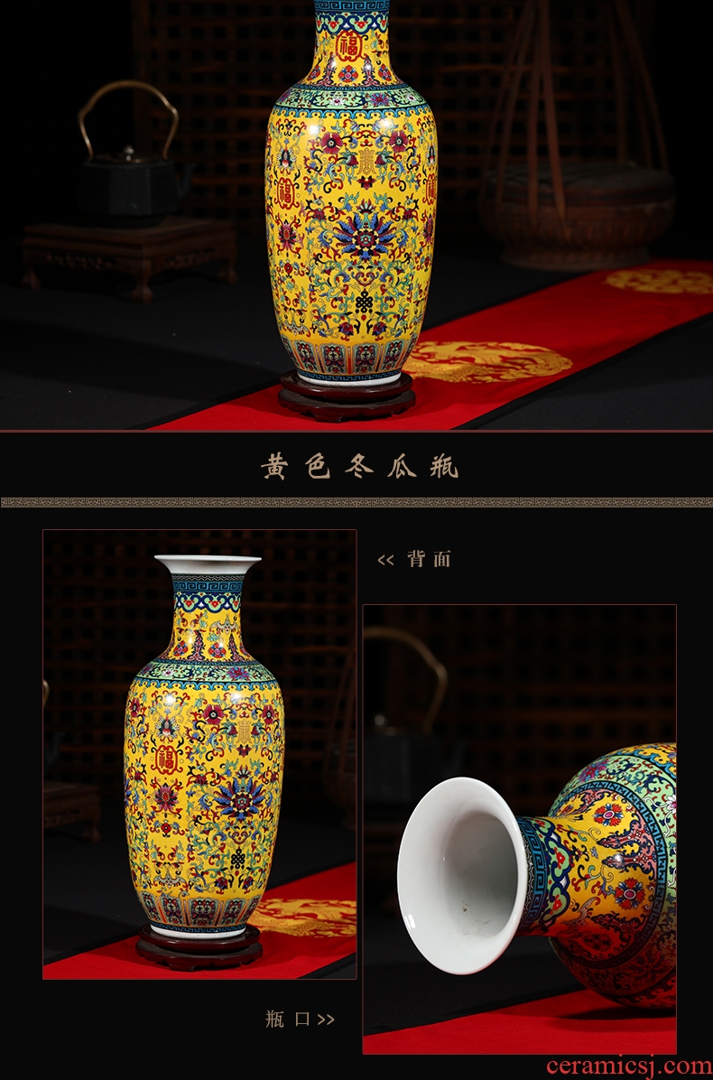 Jingdezhen ceramics hand - made youligong peach pomegranate flower grain general canister to Chinese classical furnishing articles - 531480230351